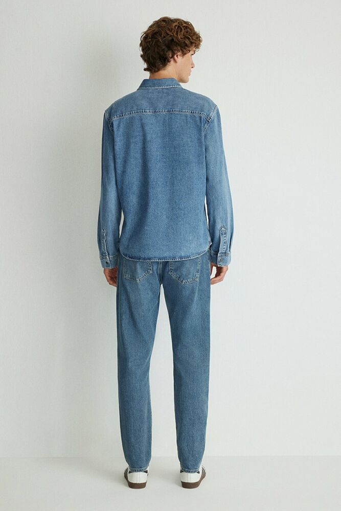 Mavi Ted Mid Blue Denim Erkek Jean Gömlek 0210909-87933 - 4