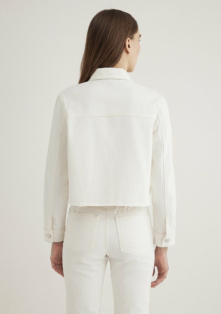 Mavi Thalıa White Premium Kadın Jean Ceket 1110289-8916 - 3