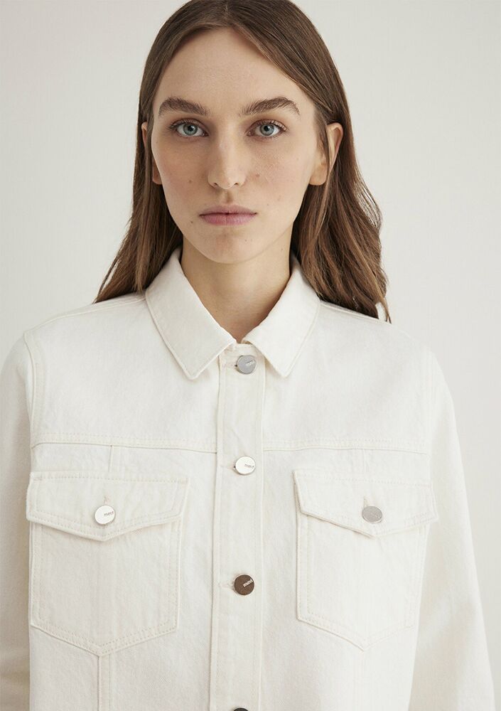 Mavi Thalıa White Premium Kadın Jean Ceket 1110289-8916 - 4