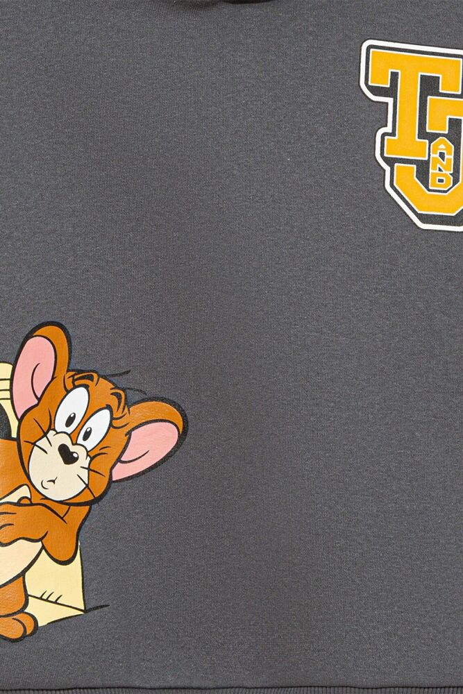 Mavi Tom & Jerry Baskılı Kapişonlu Çocuk Sweat 6S10029-85309 - 3