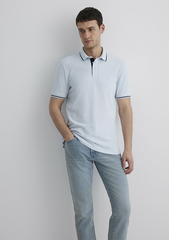 Mavi Toz Mavi Polo Yaka Erkek Tişört 0612619-89288 - 1