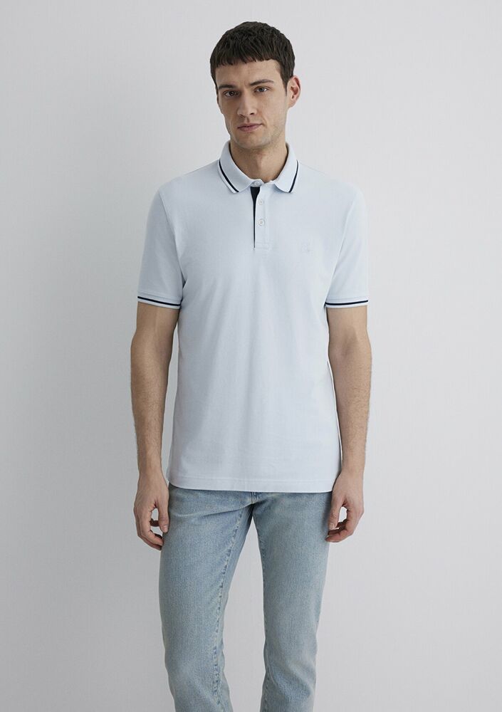 Mavi Toz Mavi Polo Yaka Erkek Tişört 0612619-89288 - 3