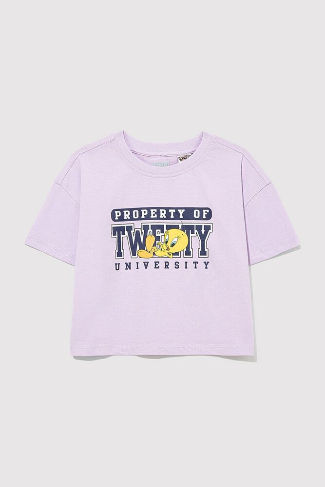 Mavi Tweety Unıversıty Baskılı Çocuk Tişört 7610246-70516 - 1