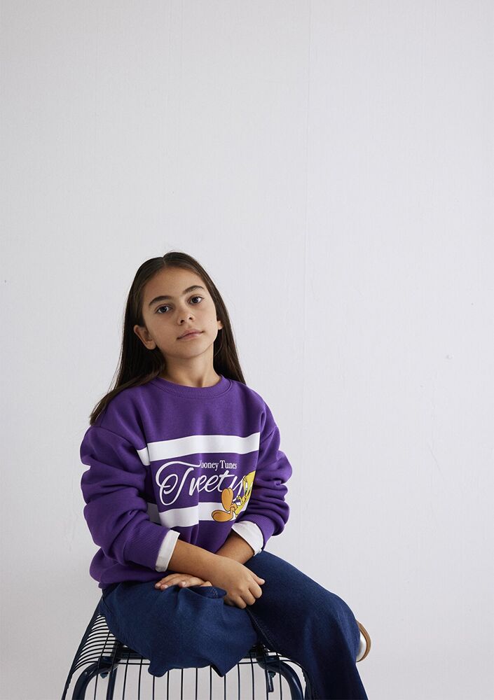 Mavi Twety Baskılı Çocuk Sweat 7S10073-70633 - 1