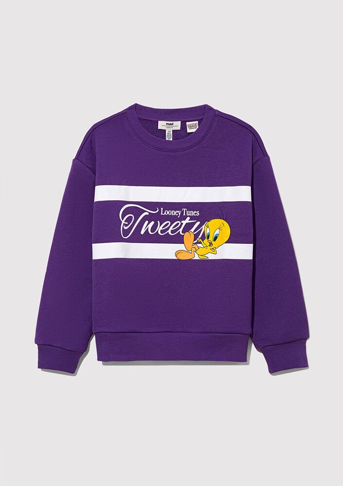 Mavi Twety Baskılı Çocuk Sweat 7S10073-70633 - 2