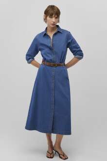 Mavi Uzun Kol Dark İndigo Kadın Jean Gömlek 1210959-85481 - Mavi (1)