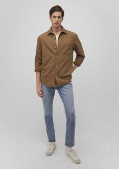 Mavi Uzun Kol Kahve Erkek Gömlek 0211282-71576 - Mavi (1)