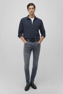 Mavi Uzun Kol Koyu Lacivert Erkek Gömlek 0211237-81583 - Mavi (1)