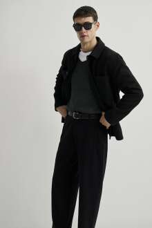 Mavi Uzun Kol Siyah Erkek Gömlek 0211235-900 - Mavi (1)