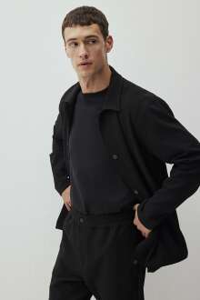 Mavi Uzun Kol Siyah Erkek Gömlek 0211280-900 - Mavi (1)