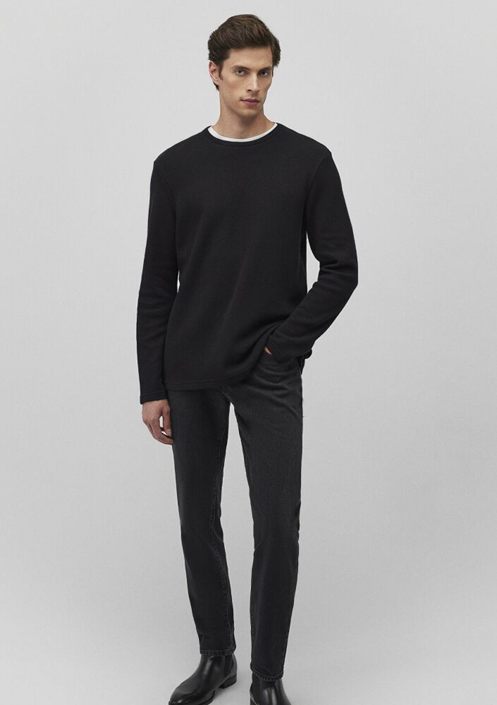 Mavi Uzun Kol Siyah Erkek Sweat 0611925-900 - 1