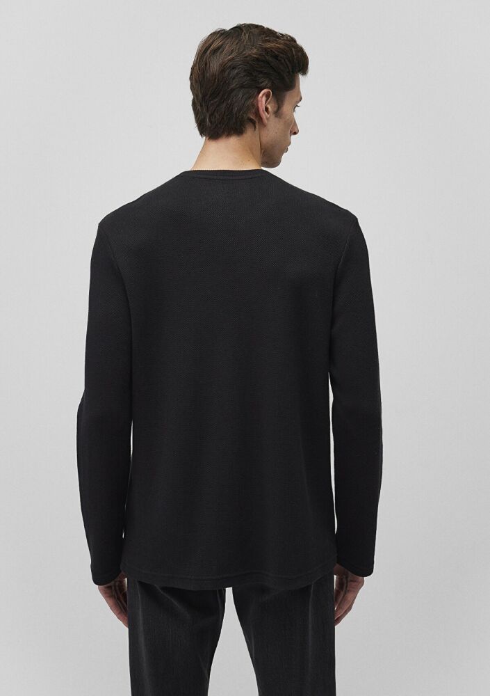 Mavi Uzun Kol Siyah Erkek Sweat 0611925-900 - 4