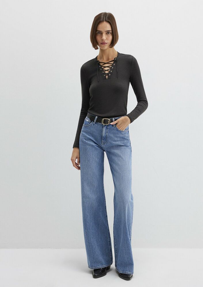 Mavi Uzun Kollu Antrasit Kadın Sweat 1613839-70262 (1)