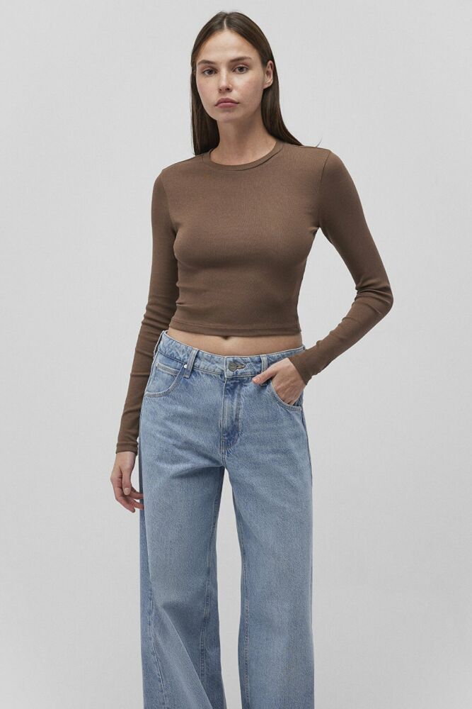 Mavi Uzun Kollu Toprak Kahve Kadın Sweat 1612822-81959