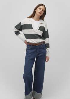 Mavi V Yaka Kadın Kazak 1710503-87895 - Mavi (1)