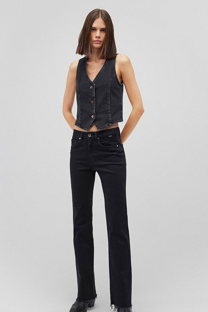 Mavi Vela Dark Smoke Denim Kadın Jean Ceket 1110448-87550 - 1