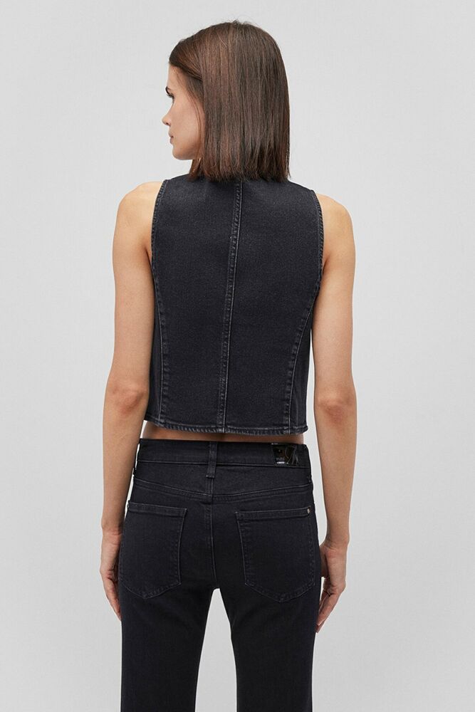 Mavi Vela Dark Smoke Denim Kadın Jean Ceket 1110448-87550 - 4