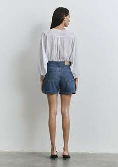 Mavi Verda Dark Blue 90's Kadın Jean Şort 1410059-89748 - 5
