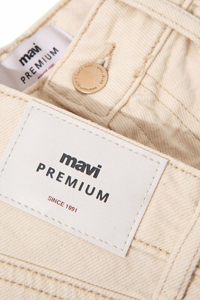 Mavi Verna Cream Mavi Premium Kadın Jean Şort 1410059-87082 - 3