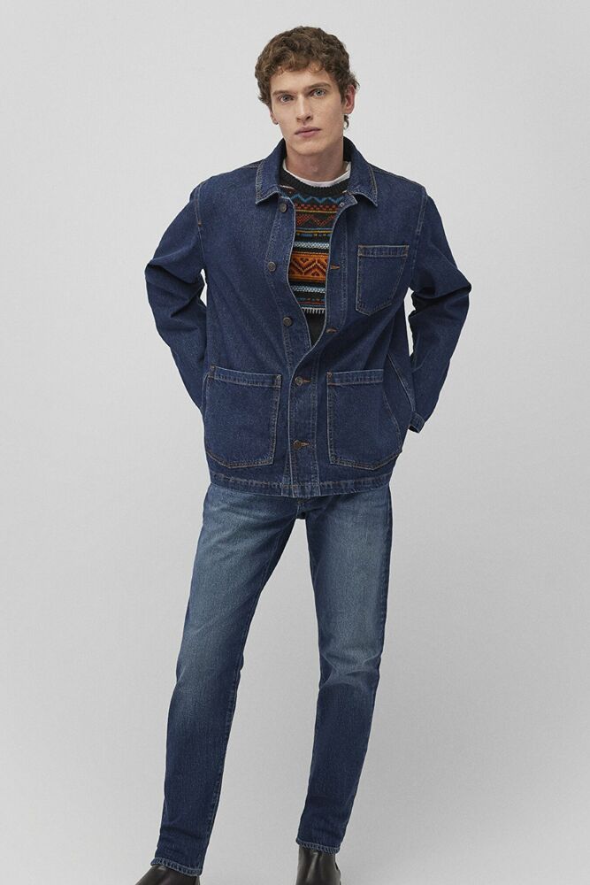 Mavi Vıctor Dark 90's Blue Denim Erkek Jean Ceket 0110383-88411 - 1