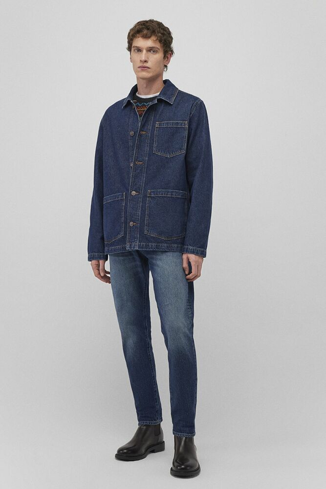 Mavi Vıctor Dark 90's Blue Denim Erkek Jean Ceket 0110383-88411 - 2