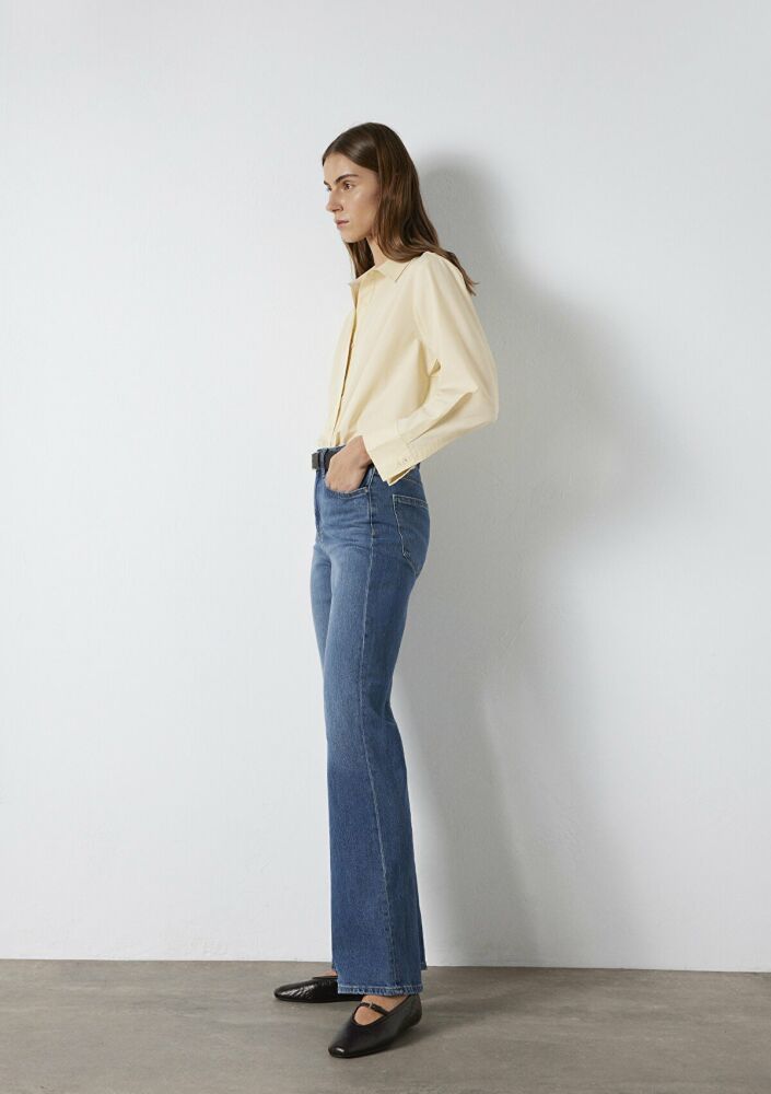 Mavi Victoria Koyu Mavi Premium Blue Wide Leg Fit Kadın Jean Pantolon 101072-A3035 (1)