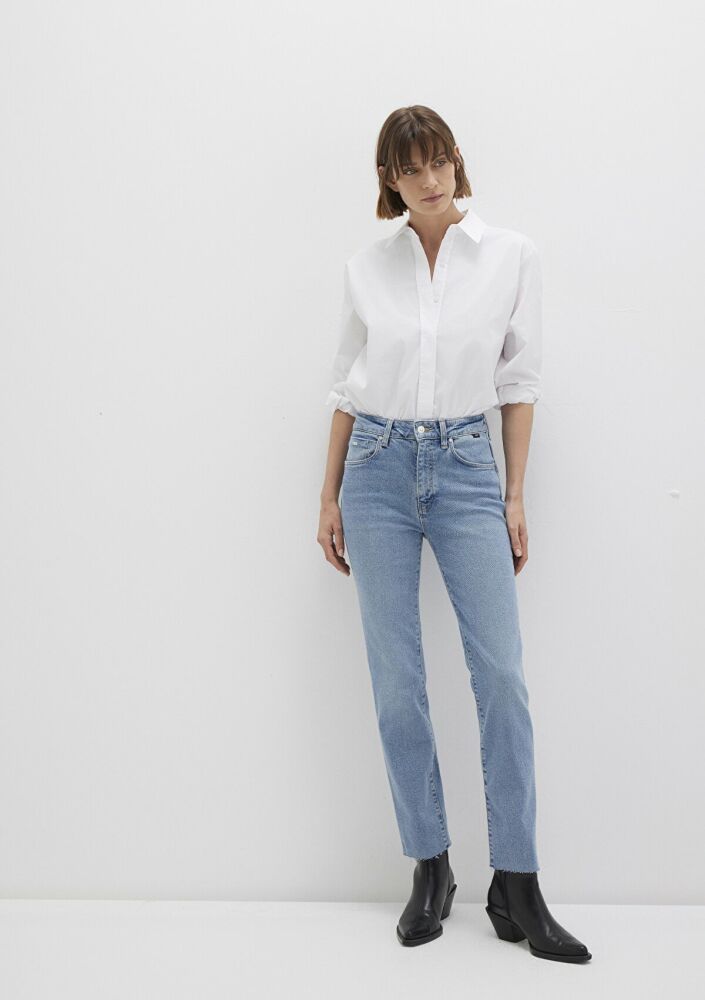 Mavi Vıola Mid İndigo Premium Blue Slim Straight Normal Be lDüz Paça Kadın Jean Pantolon 101048-91000 - 1