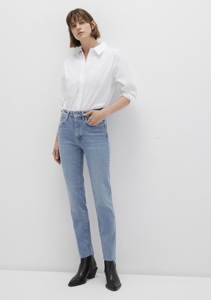 Mavi Vıola Mid İndigo Premium Blue Slim Straight Normal Be lDüz Paça Kadın Jean Pantolon 101048-91000 - 2