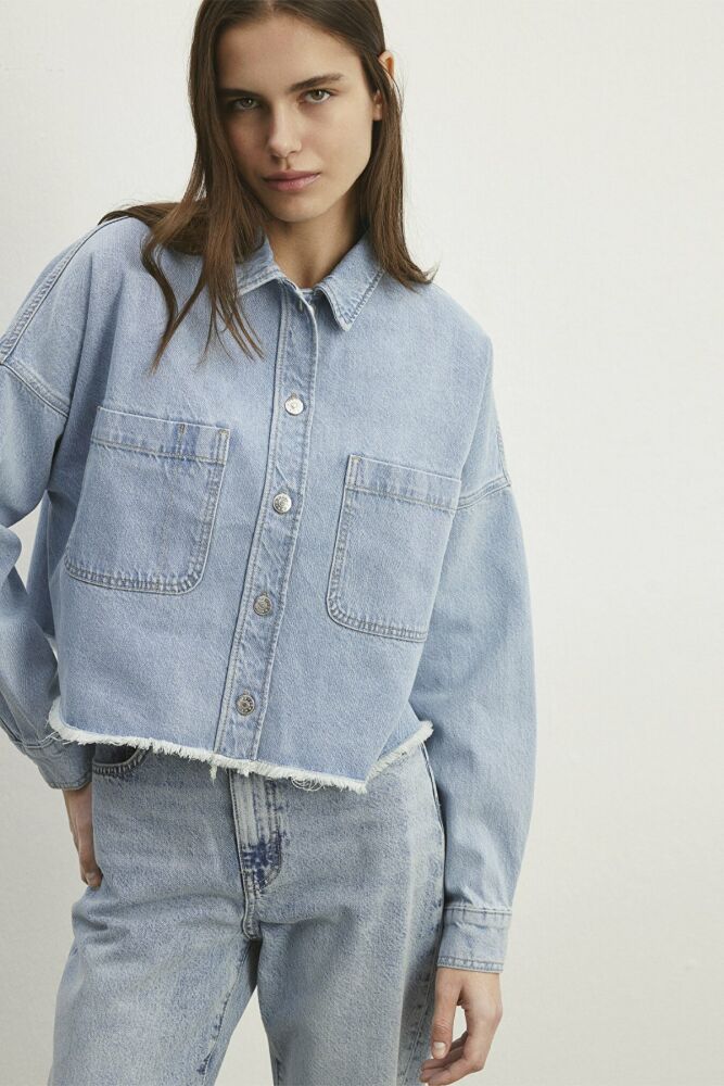 Mavi Vıvı Light Blue 90's Kadın Jean Gömlek 1210244-86442