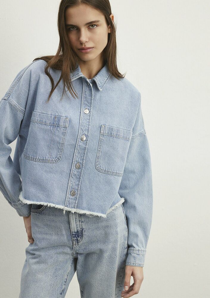 Mavi Vıvı Light Blue 90's Kadın Jean Gömlek 1210244-86442 (1)