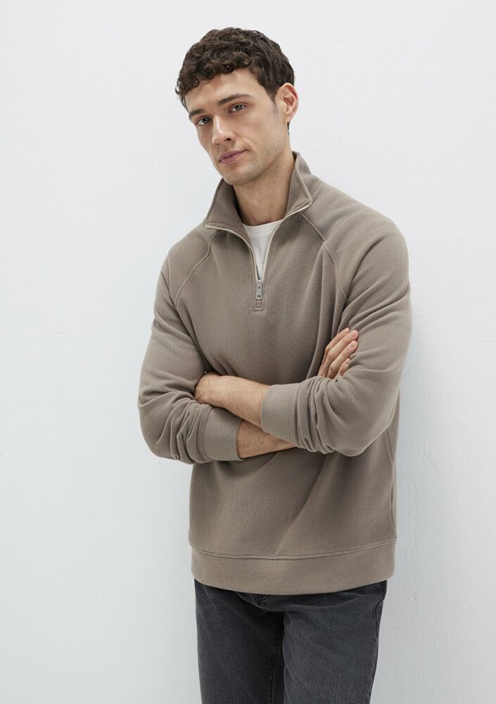 Mavi Yarı Fermuarlı Bej Regular Fit Erkek Sweat 0S10483-70380