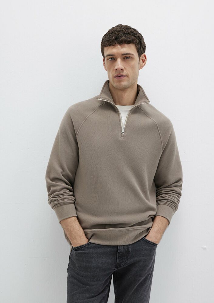 Mavi Yarı Fermuarlı Bej Regular Fit Erkek Sweat 0S10483-70380 (1)