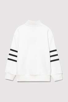 Mavi Yarı Fermuarlı Beyaz Çocuk Sweat 6S10067-70057 - Mavi (1)