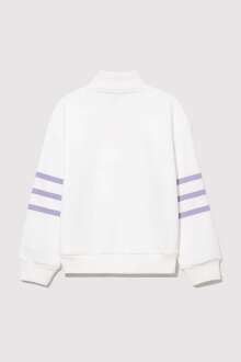 Mavi Yarı Fermuarlı Çizgili Kırık Beyaz Çocuk Sweat 7S10065-70057 - Mavi (1)