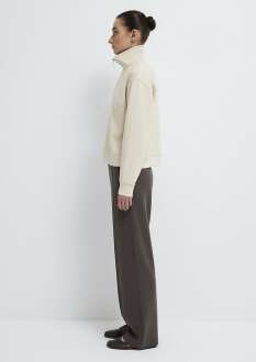 Mavi Yarı Fermuarlı Ekru Loose Fit Kadın  Sweatshirt 1S10488-70005 - 5