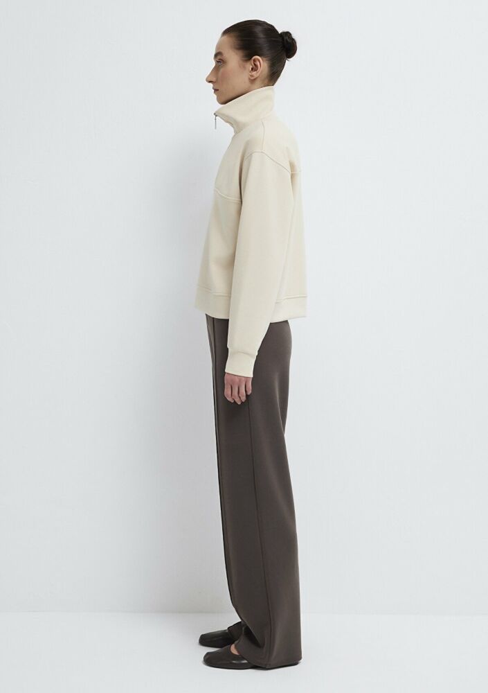 Mavi Yarı Fermuarlı Ekru Loose Fit Kadın  Sweatshirt 1S10488-70005 - 5