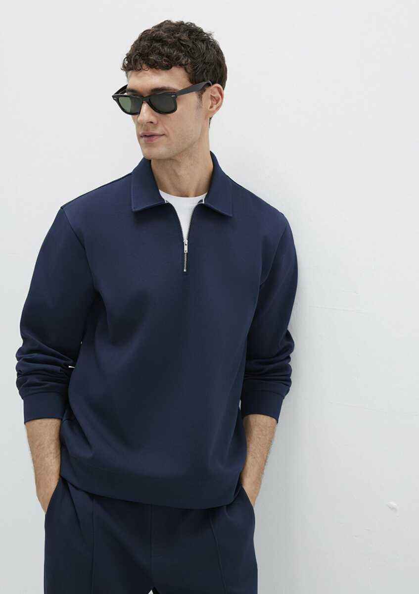 Mavi Yarı Fermuarlı Lacivert Regular Fit Erkek Sweat 0S10382-80872