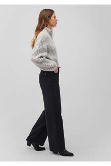 Mavi Yarım Fermuarlı Kadın Kazak 1710571-86426 - Mavi (1)