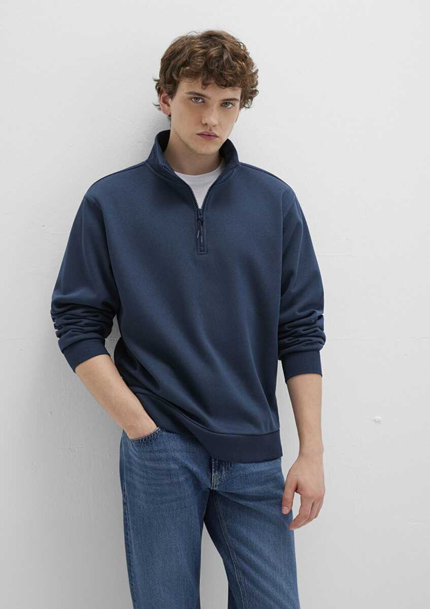 Mavi Yarım Fermuarlı Lacivert Erkek Sweat 0S10278-70490