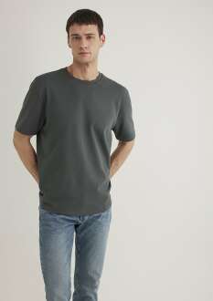 Mavi Yosun Yeşili Erkek Tişört 0612731-71598 - Mavi (1)