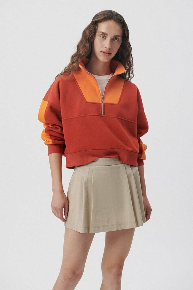 Mavi Yüksek Yaka Fermuarlı Orange Kadın Sweat 1611884-85618 - 3