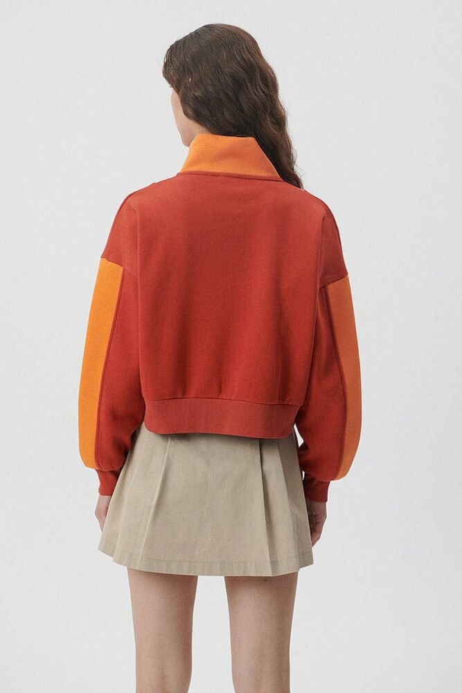 Mavi Yüksek Yaka Fermuarlı Orange Kadın Sweat 1611884-85618 - 5