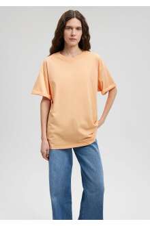 Mavi Yuvarlak Yaka Basıc Kadın Tişört 1610317-71138 - Mavi (1)