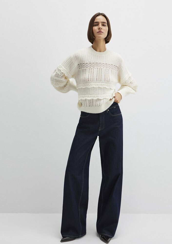 Mavi Yuvarlak Yaka Kadın Kazak 1710881-80194 (1)