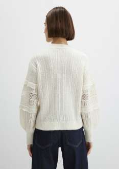 Mavi Yuvarlak Yaka Kadın Kazak 1710881-80194 - 4