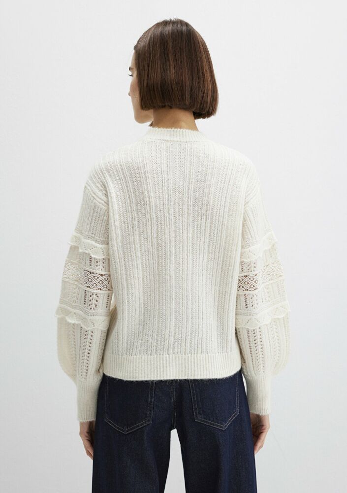 Mavi Yuvarlak Yaka Kadın Kazak 1710881-80194 - 4