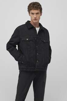 Mavi Zander Classic Denim Antrasit Suni Kürklü Jean Ceket 0111214-89117 - 2