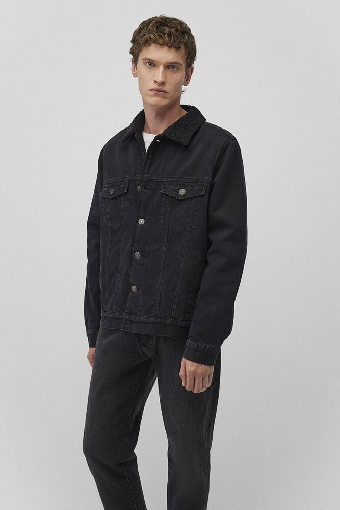 Mavi Zander Classic Denim Antrasit Suni Kürklü Jean Ceket 0111214-89117 - 3