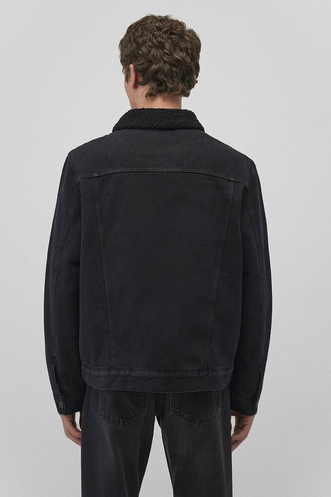 Mavi Zander Classic Denim Antrasit Suni Kürklü Jean Ceket 0111214-89117 - 5