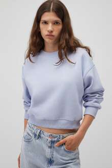 Mavi Zen Mavisi Crop Kadın Sweat 1611147-85385 - Mavi (1)